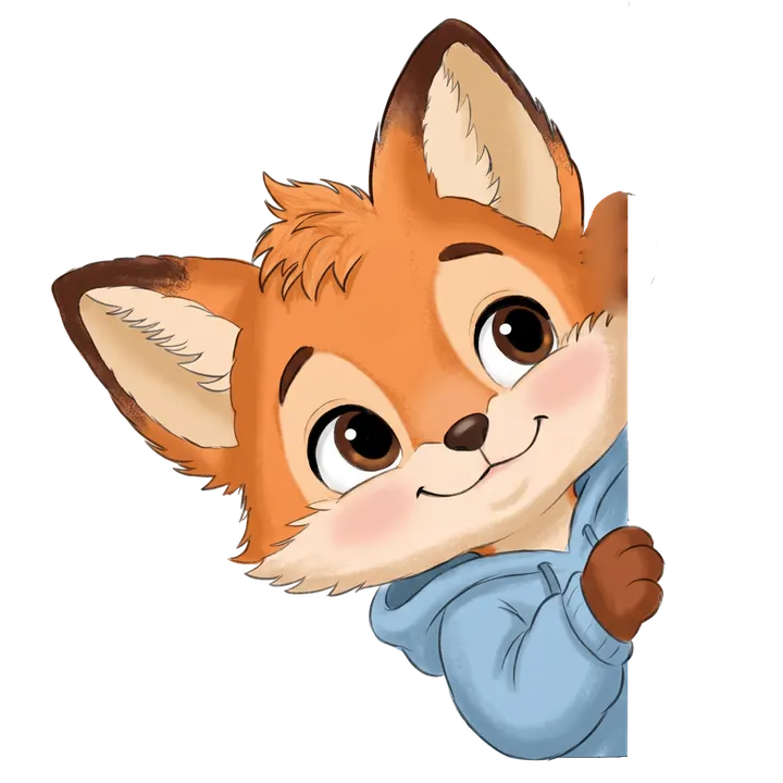 Fox mascot peeking over the edge of the contact form
